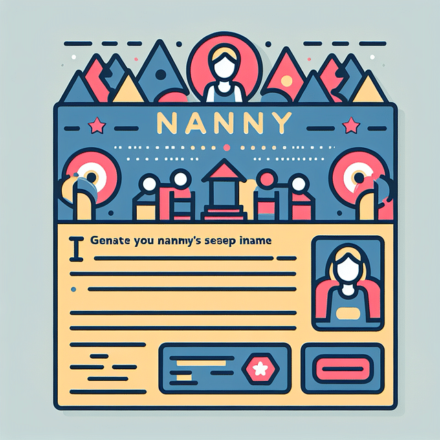 a bold and eye-catching headline banner for a nanny resume