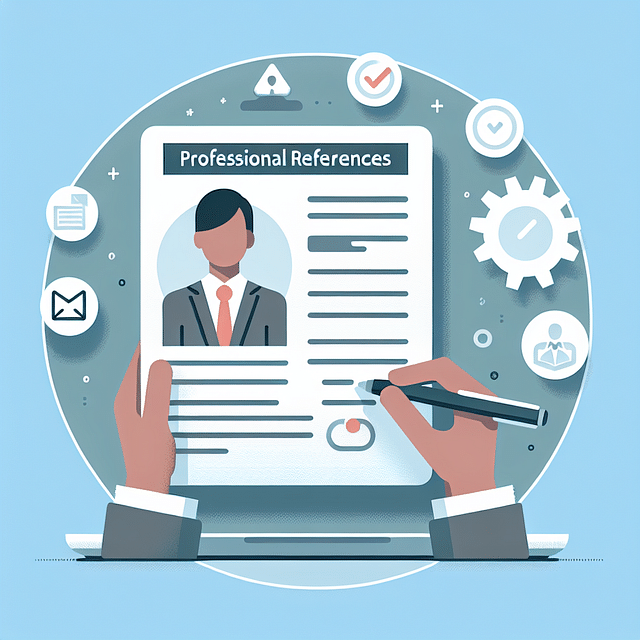 a professional references section at the end of a resume