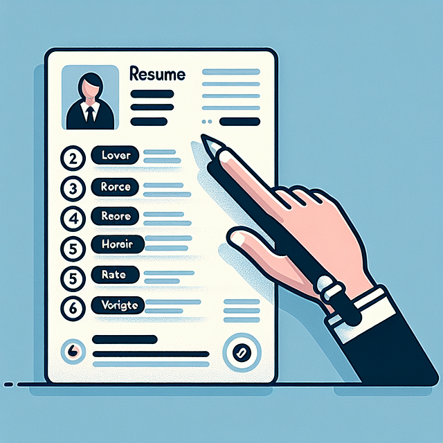 a neat list of professional experiences with bullet points on a resume