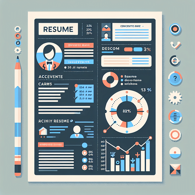 a resume with charts and numbers highlighting achievements