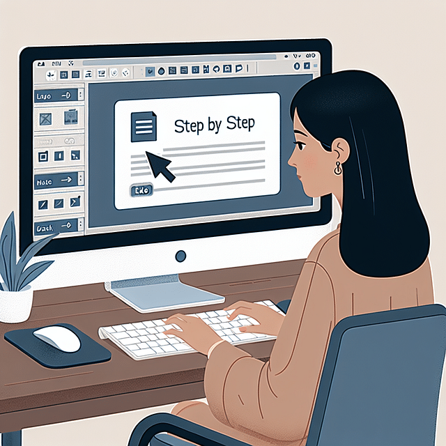 Person editing a document on a computer