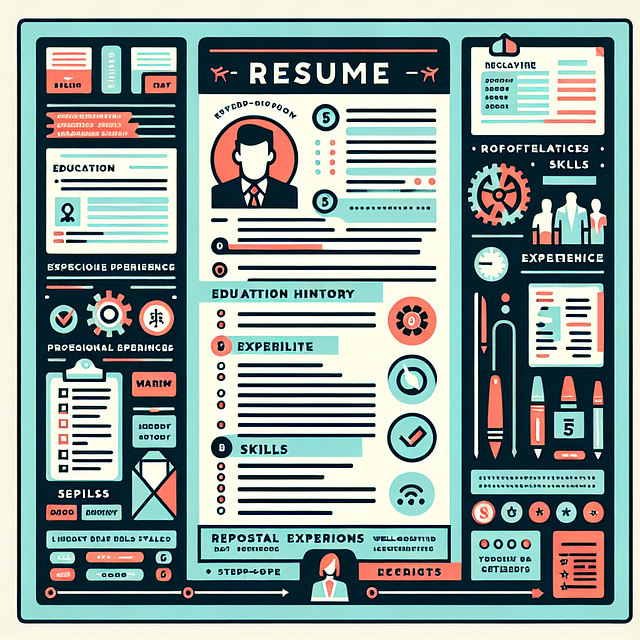 Resume highlighted with industry-specific keywords