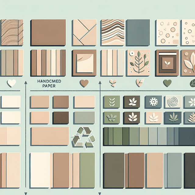 palette of neutral colored eco-friendly papers