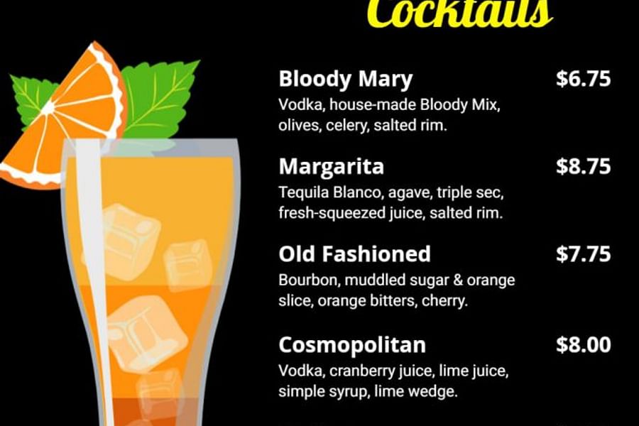 creative drink menu