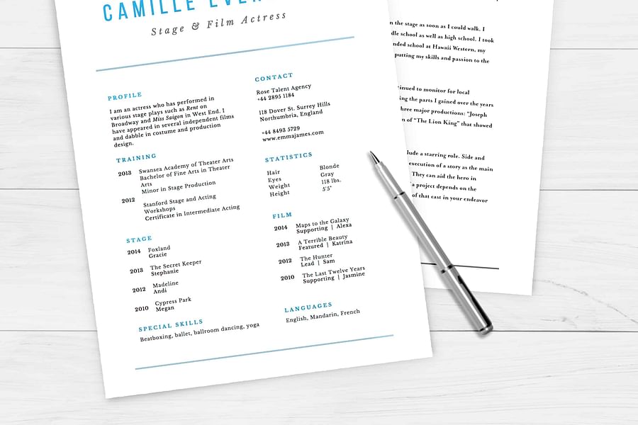 off-white professional resume paper