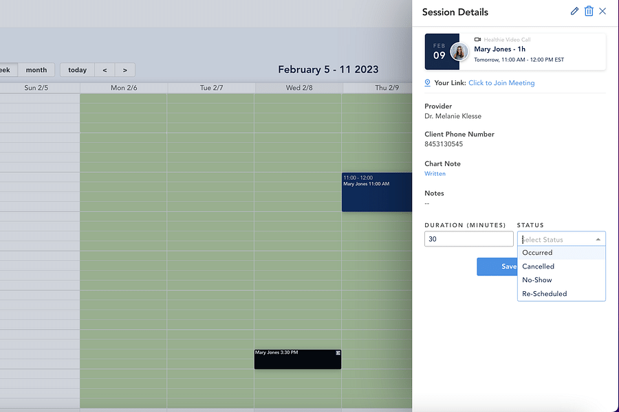 Patient scheduling software