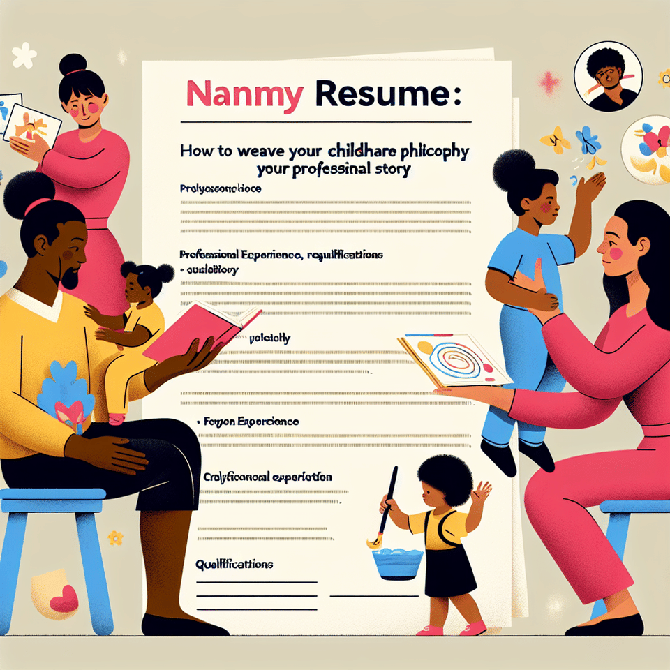 Nanny Resumes: How to Weave Your Childcare Philosophy into Your Professional Story