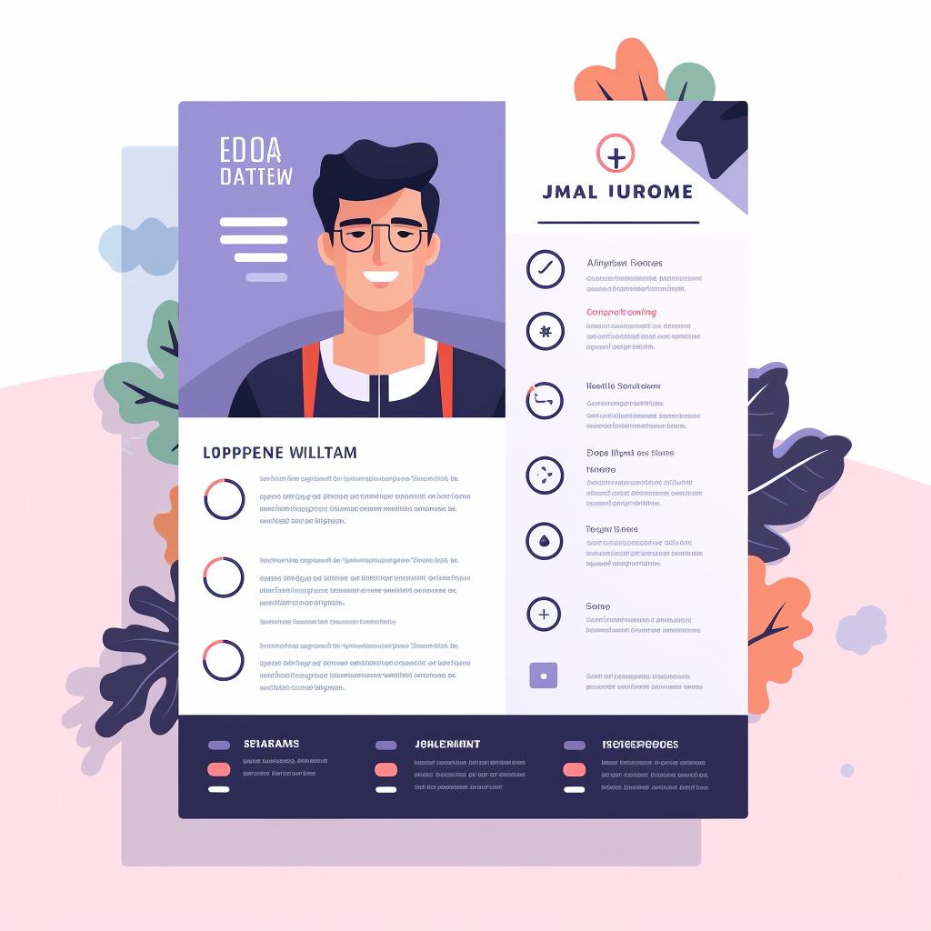 A header of a resume with personal details section.