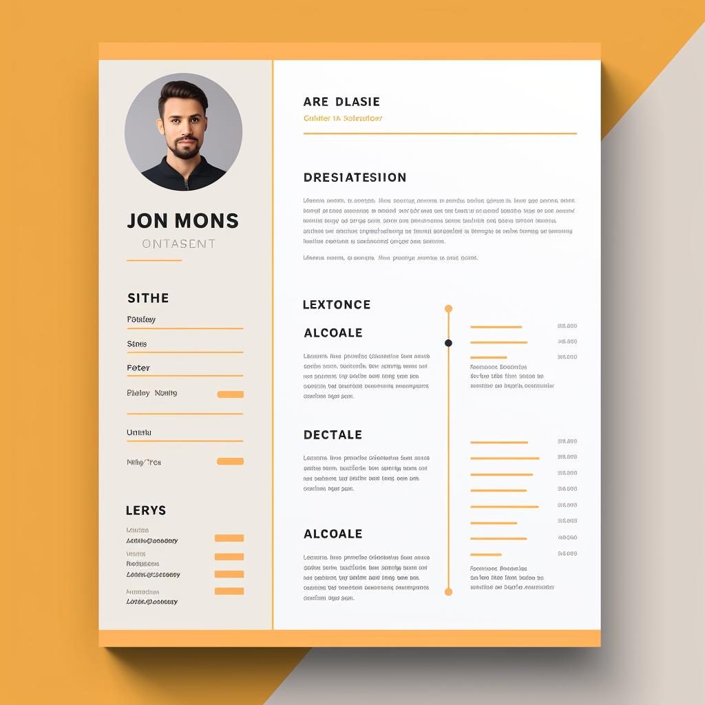 A resume header with a unique job title.