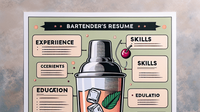 The Cocktail of Success: Blending Experience and Skills in a Bartender Resume