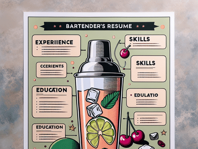 The Cocktail of Success: Blending Experience and Skills in a Bartender Resume