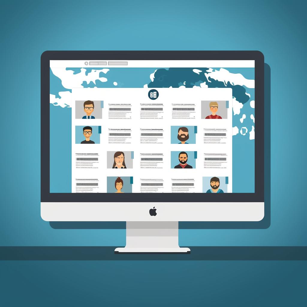 A screen displaying various online platforms like LinkedIn and WordPress