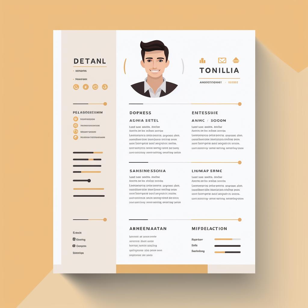 A resume template being filled with professional information