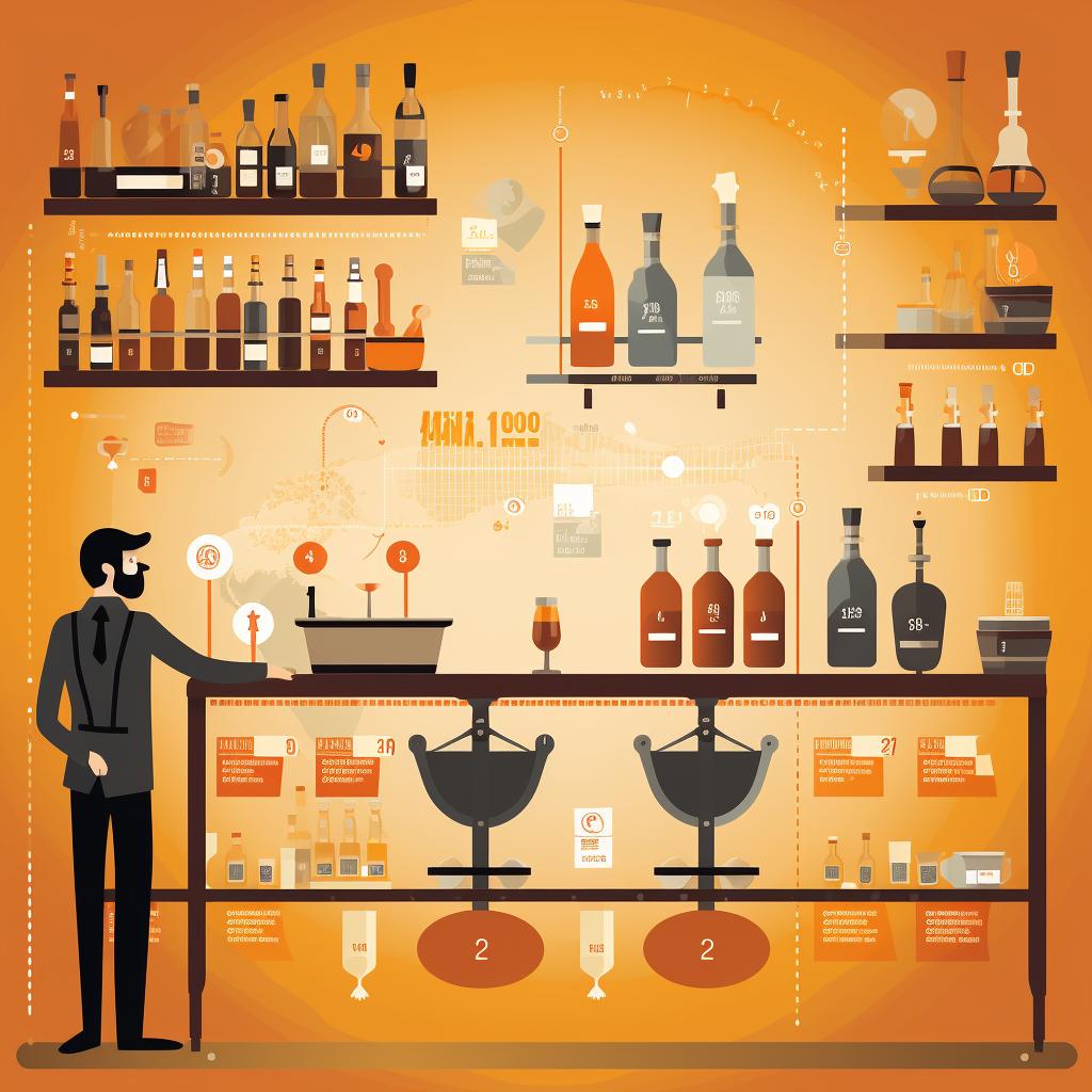 A timeline of bartender experience