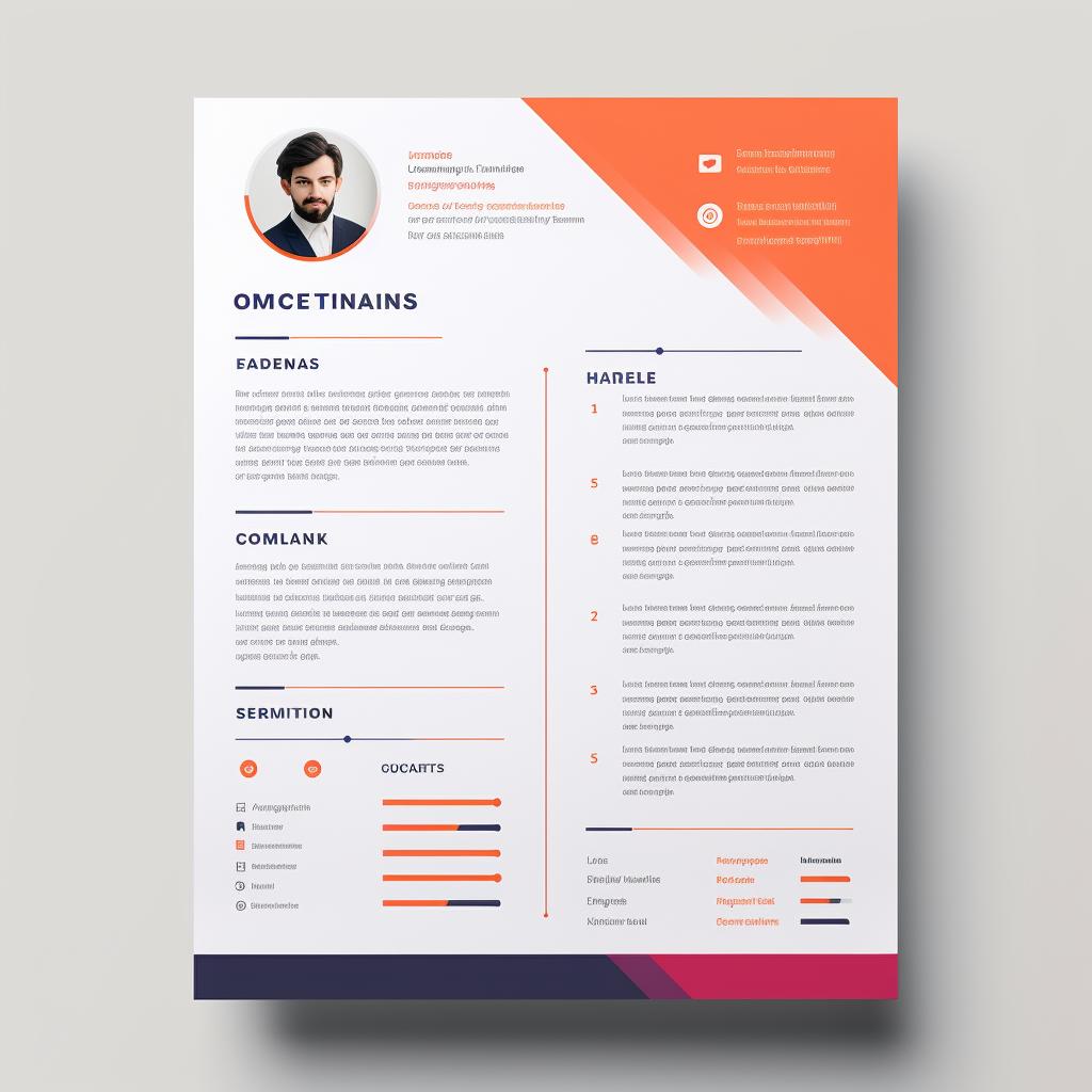 A resume header with personal information