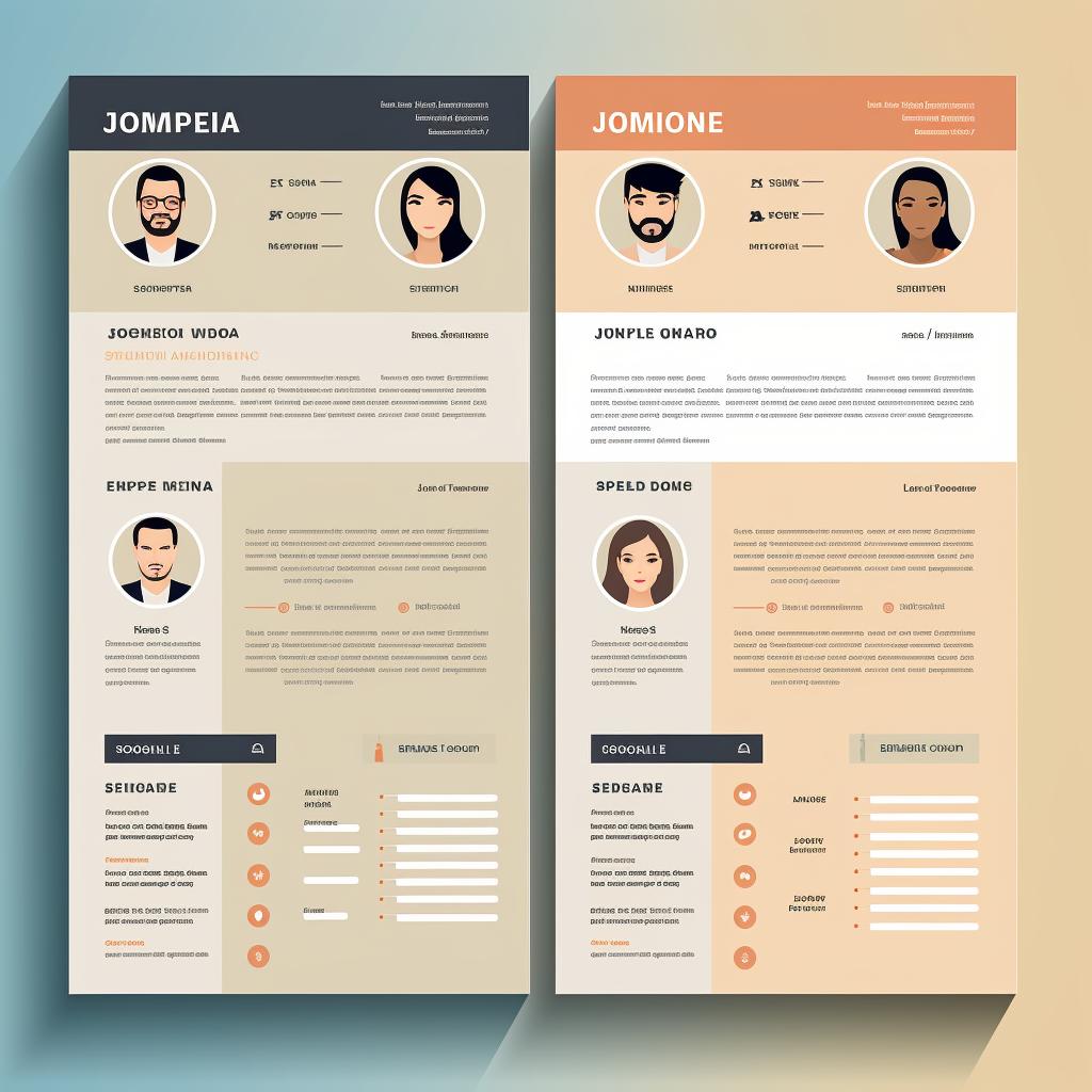 A selection of professional resume templates