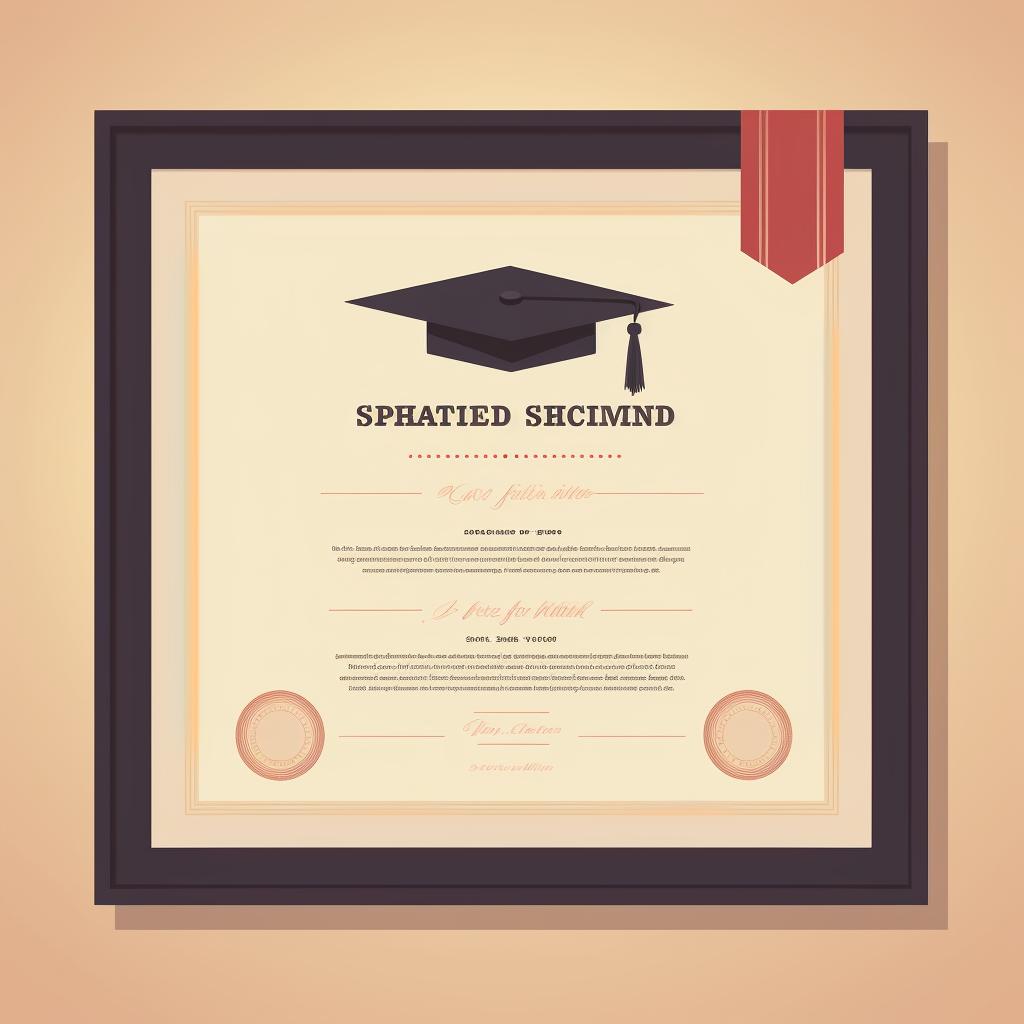 A high school diploma or GED certificate
