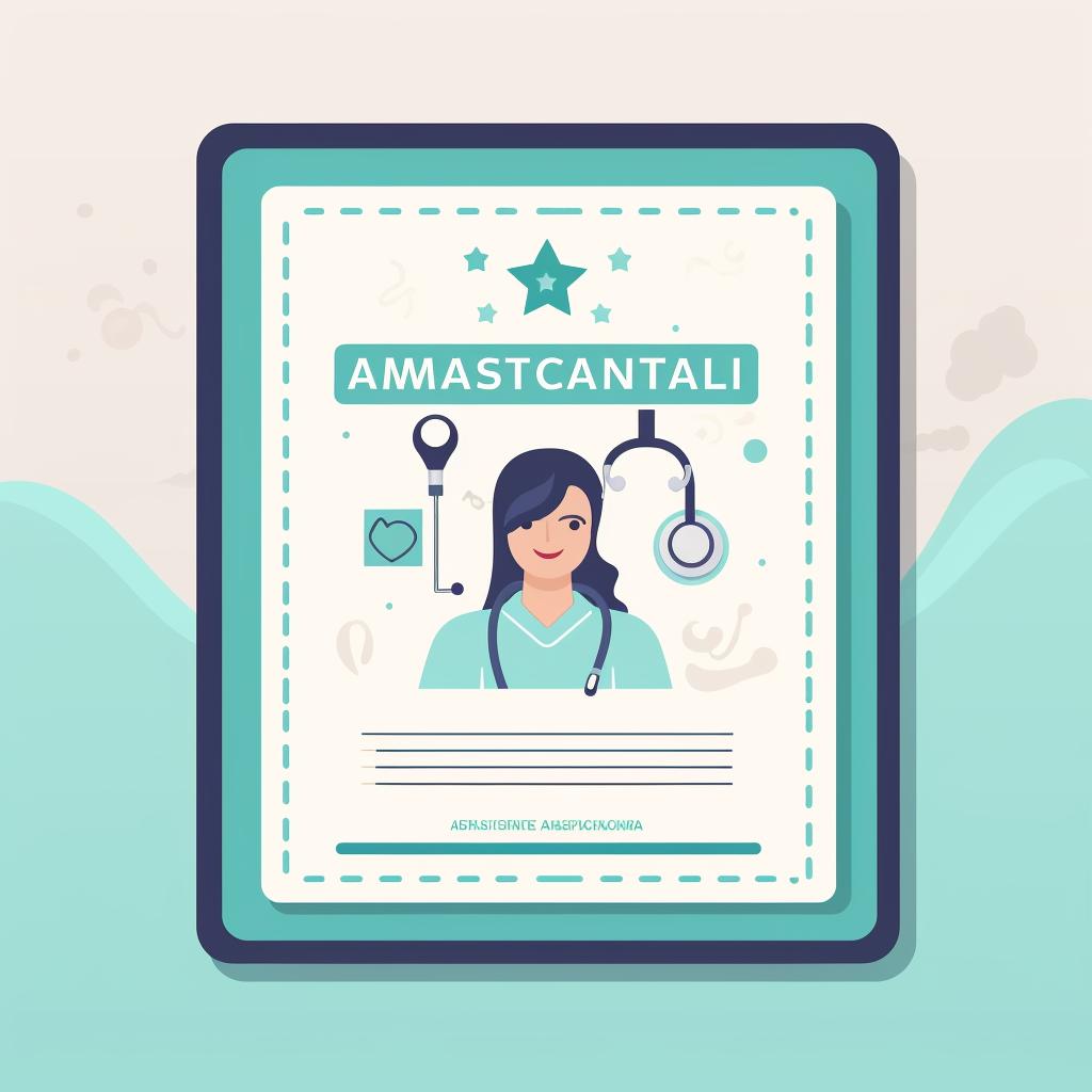 A medical assistant certification